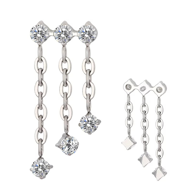 Dongle a catena con triplo anello in titanio