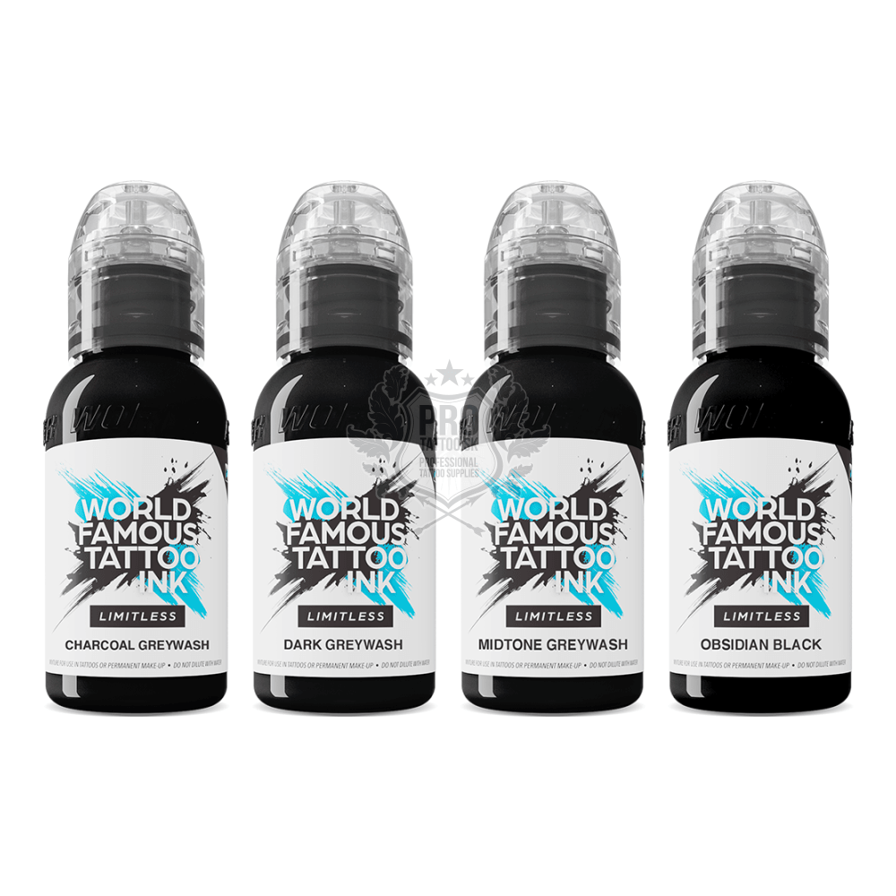 World Famous Limitless Tattoo Ink Lining and Shading Set 4x30ml - BVShop