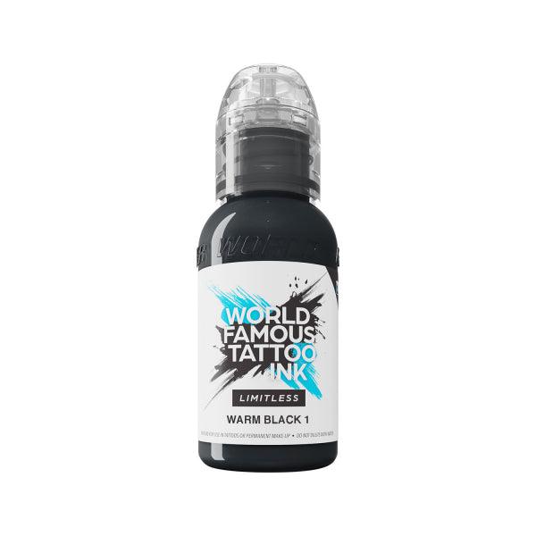 World Famous Limitless Tattoo Ink Warm Black 1 30ml - BVShop