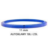 Gray Woson silicone gasket for 12 L autoclaves, 11 mm diameter, flexible and durable for sealing and sterilization.