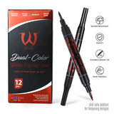 AVA Dual-Color Tattoo Marker Pen Red & Violet - BVShop