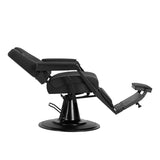 Gabbiano barber chair Bruno with black frame Black - BVShop