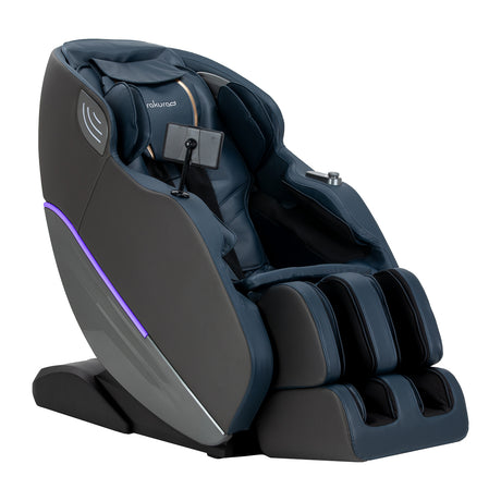 Sakura 3D Sakura Maximus massage chair in grey-blue with ergonomic design and padded upholstery for full-body relaxation.