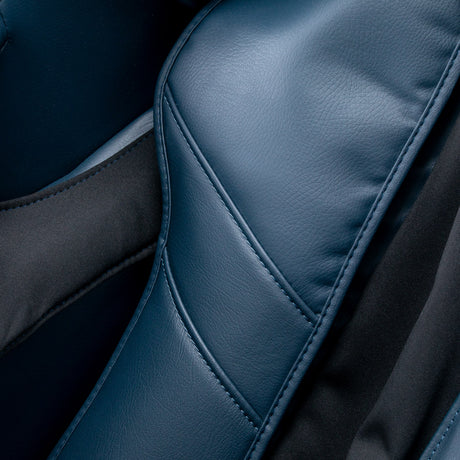 Grey-blue Sakura Maximus 809 3D massage chair showing padded backrest, armrests, and control panel for relaxing massage therapy.