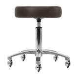 Brown Omega Supremo swivel stool with a cushioned seat and metal base, perfect for modern kitchen or bar areas.