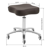 Brown Omega Supremo swivel stool with a cushioned seat and metal base, designed for comfort and style.