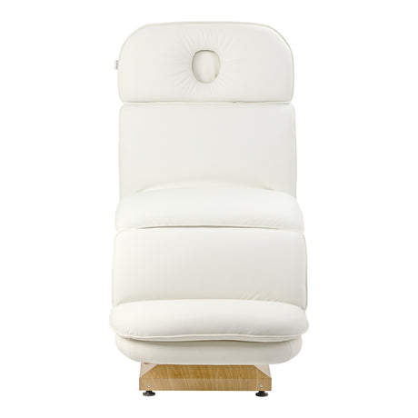 Sillon Cloud electric beauty chair fully reclined as a cosmetic bed
