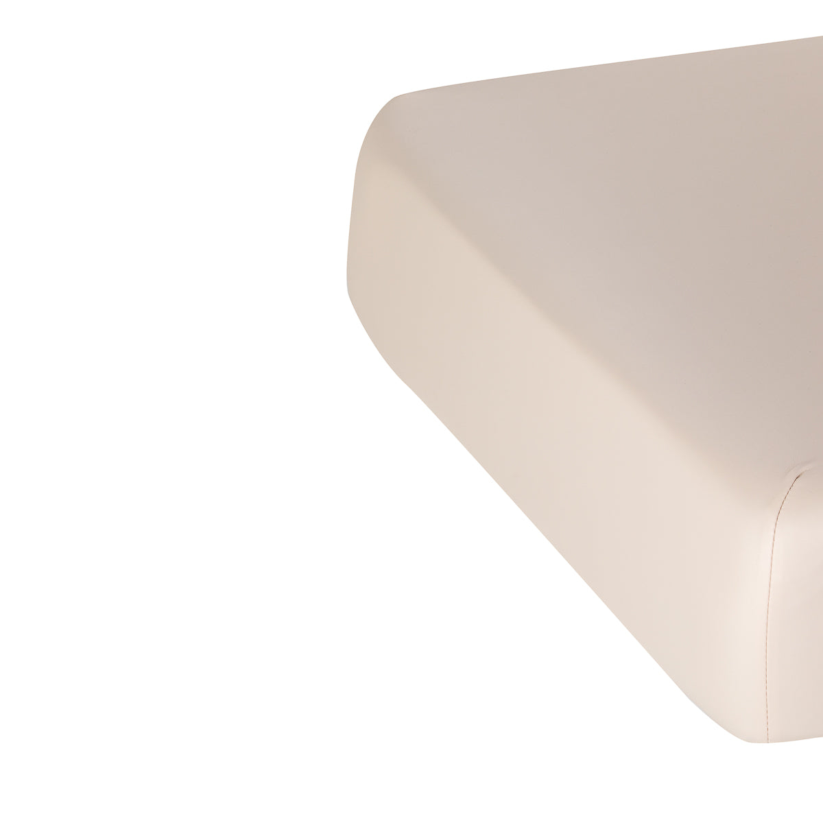 Cream SPA lounger Sillon Siesta beauty salon furniture with black base, featuring a comfortable, padded design for relaxation.