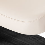 Cream SPA lounger Sillon Relax with black base, comfortable beauty salon furniture for relaxing treatments.