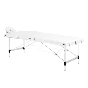 BALANCE aluminium folding massage table 3 segment white - BVShop