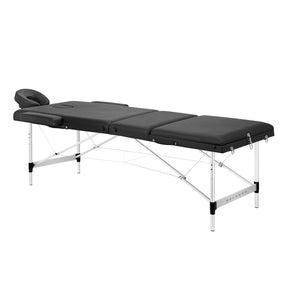 BALANCE aluminium folding massage table 3 segment black - BVShop
