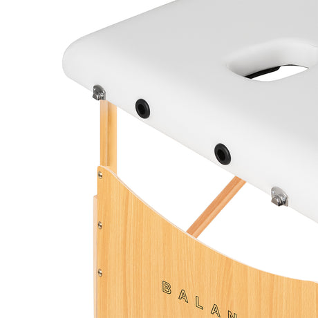 BALANCE wooden folding massage table 2 segment 190x70 white - BVShop
