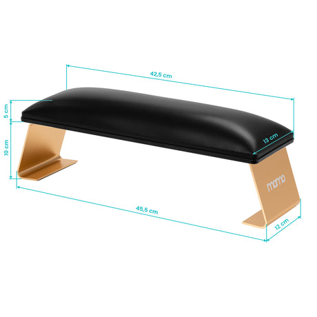 Black Manicure Support Momo 7-M for beauty salons, featuring ergonomic design and sturdy construction for professional nail care.