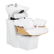 Gabbiano Florencja white hairdressing wash unit with ceramic basin