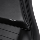 Split footrest detail on Sillon 210 hydraulic salon chair