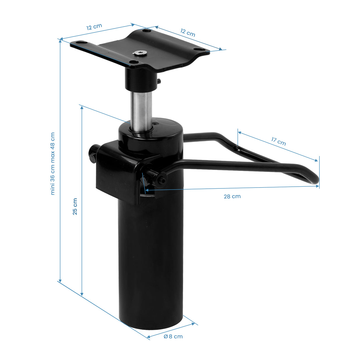 Gabbiano D-04 chair cylinder with 12cm height adjustment