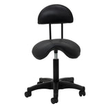 Sgabello da salone nero ACTIVESHOP 6001 con sollevamento a gas regolabile