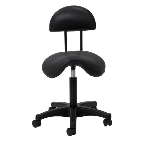 Sgabello da salone nero ACTIVESHOP 6001 con sollevamento a gas regolabile