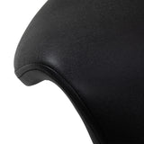 Sgabello estetico nero 6001 con base a cinque razze e ruote