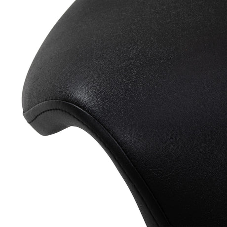 Sgabello estetico nero 6001 con base a cinque razze e ruote