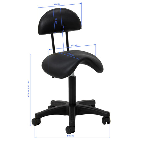 Sgabello estetico ergonomico ACTIVESHOP 6001 per salone professionale