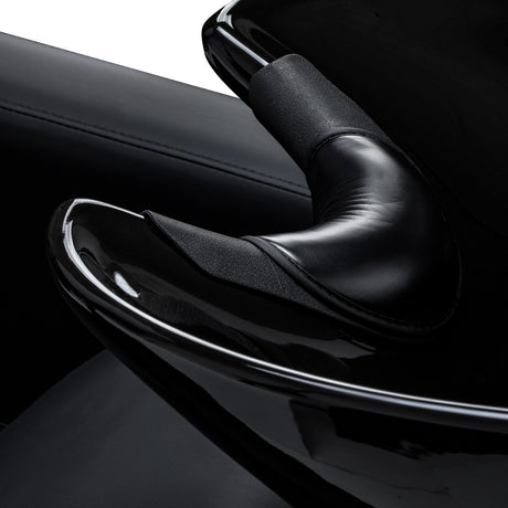 Sylvia Plus black synthetic leather upholstery