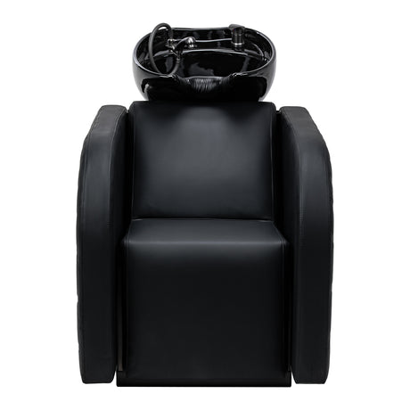 Gabbiano Ines Lavatesta Elettrico Con Massaggio – Nero · Vista frontale