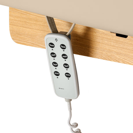 Sillon Siesta Lettino SPA Elettrico – Beige, Base Marrone Chiaro · Telecomando