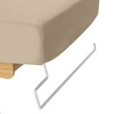 Sillon Siesta Lettino SPA Elettrico – Beige, Base Marrone Chiaro · Portasciugamani