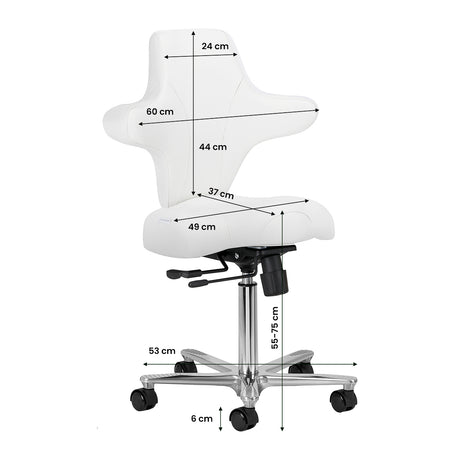 Azzurro Special 152 Sedia Operatore – Bianca Neve · Schema dimensioni