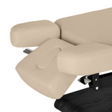 Lettino SPA Elettrico Sillon Relax – Beige, Base Nero · Lati del poggiatesta
