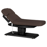 Lettino SPA Elettrico Sillon Relax – Marrone Scuro, Base Nero · Posizione reclinata