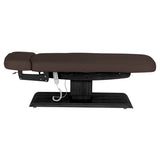 Lettino SPA Elettrico Sillon Relax – Marrone Scuro, Base Nero · Vista laterale