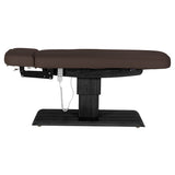 Lettino SPA Elettrico Sillon Relax – Marrone Scuro, Base Nero · Vista laterale