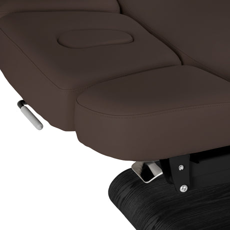 Lettino SPA Elettrico Sillon Relax – Marrone Scuro, Base Nero · Poggiatesta