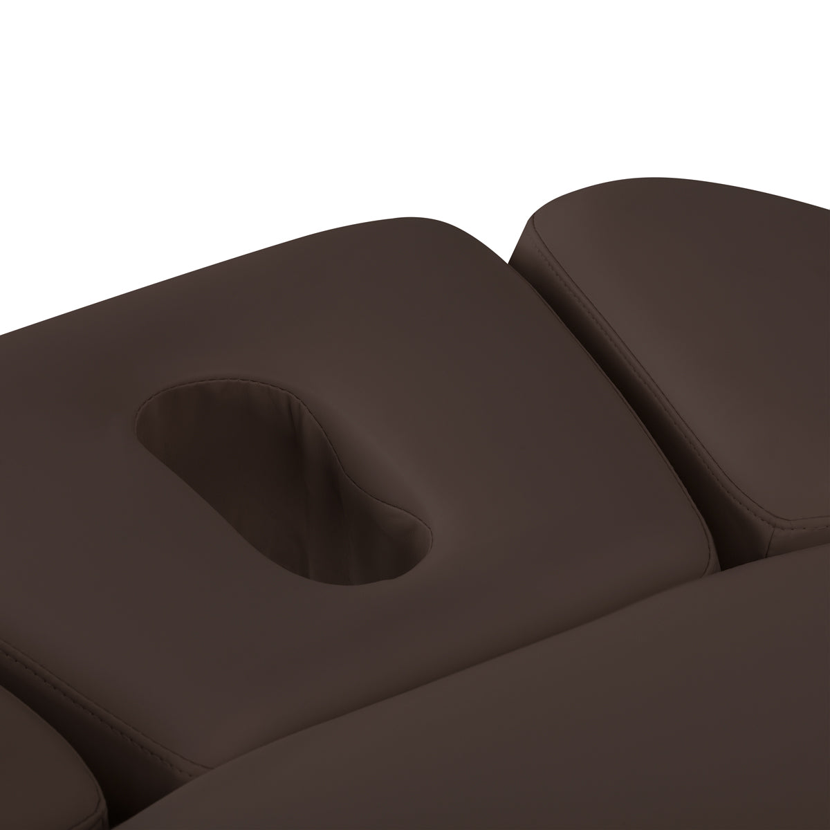 Lettino SPA Elettrico Sillon Relax – Marrone Scuro, Base Nero · Apertura viso