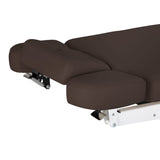 Lettino SPA Elettrico Sillon Relax – Marrone Scuro, Base Nero · Lati del poggiatesta