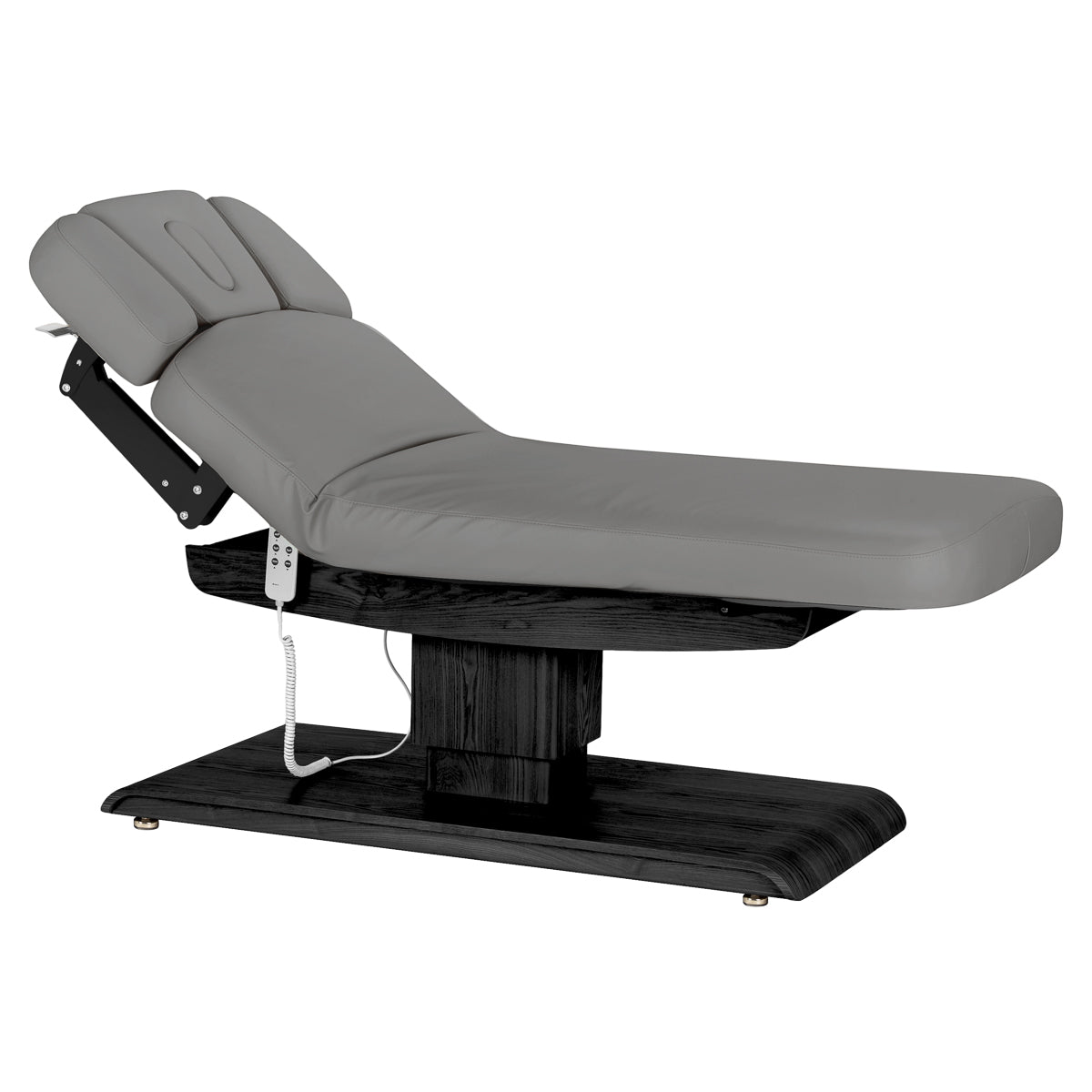 Lettino SPA Elettrico Sillon Relax – Grigio, Base Nero · Posizione reclinata
