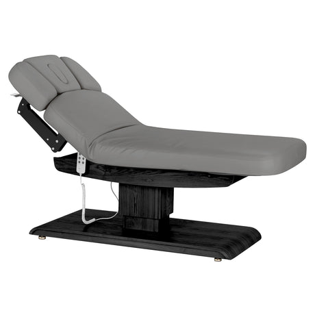 Lettino SPA Elettrico Sillon Relax – Grigio, Base Nero · Posizione reclinata