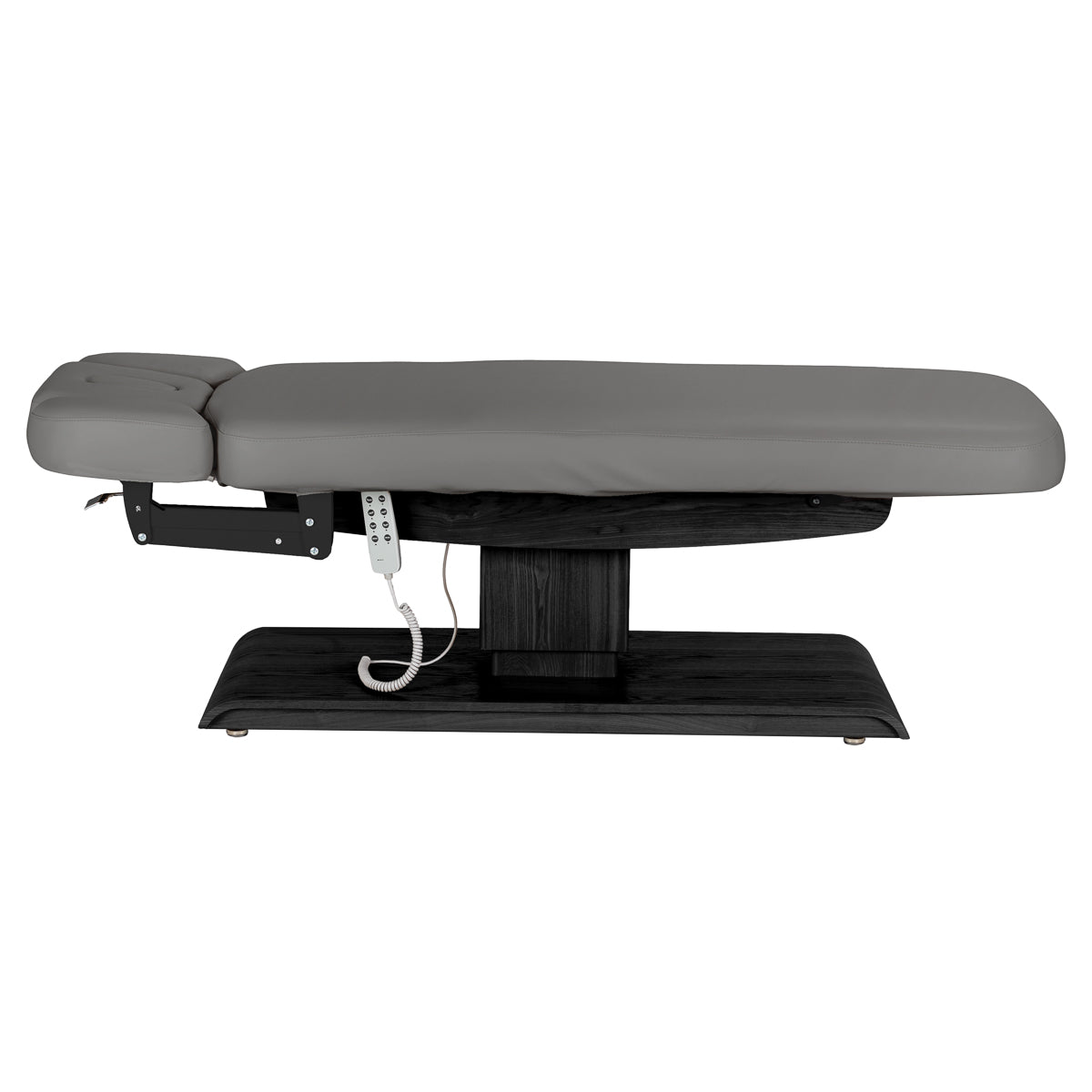 Lettino SPA Elettrico Sillon Relax – Grigio, Base Nero · Vista laterale