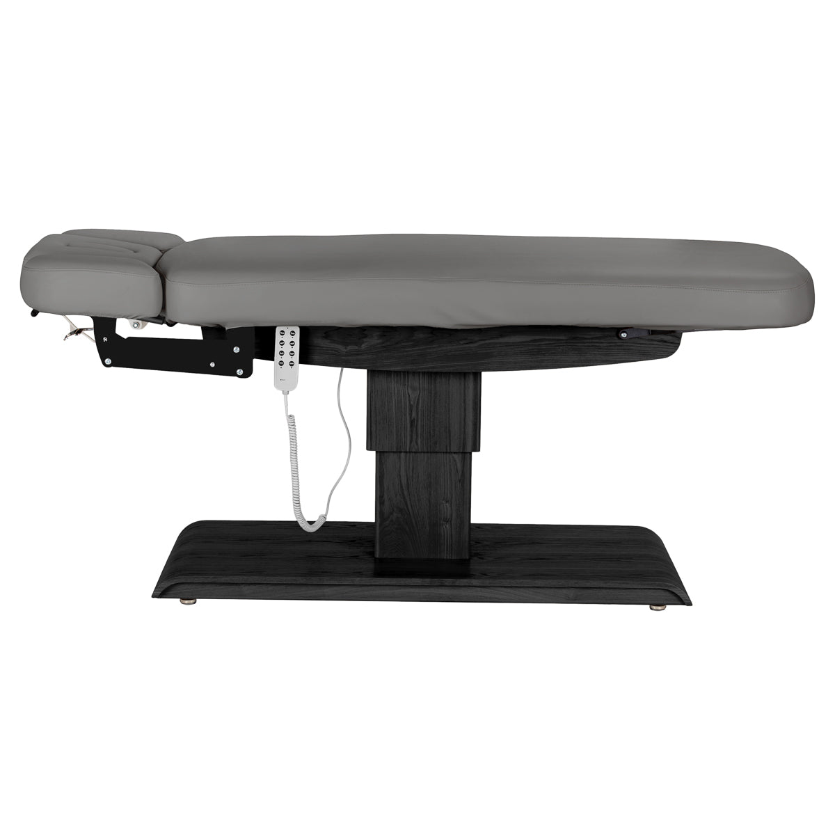 Lettino SPA Elettrico Sillon Relax – Grigio, Base Nero · Vista laterale