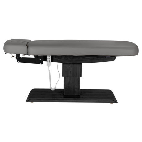 Lettino SPA Elettrico Sillon Relax – Grigio, Base Nero · Vista laterale
