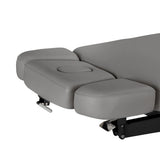 Lettino SPA Elettrico Sillon Relax – Grigio, Base Nero · Lati del poggiatesta