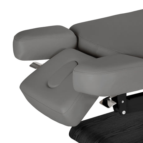 Lettino SPA Elettrico Sillon Relax – Grigio, Base Nero · Lati del poggiatesta