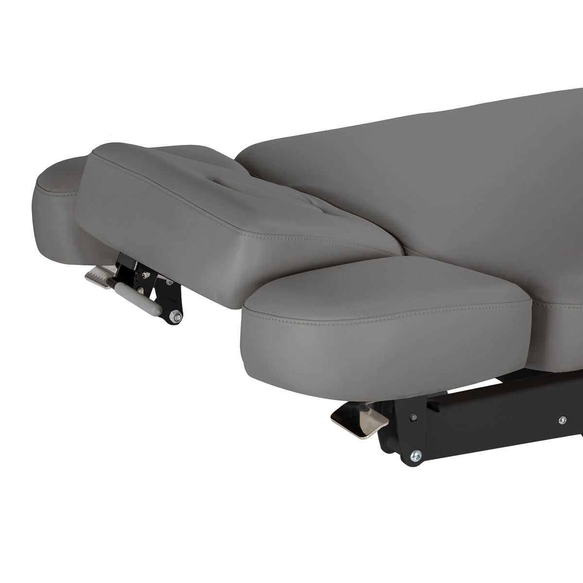 Lettino SPA Elettrico Sillon Relax – Grigio, Base Nero · Lati del poggiatesta