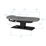 Lettino SPA Elettrico Sillon Relax – Grigio, Base Nero · Schema dimensioni