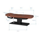 Sillon Relax · marrone / nero · disegno delle dimensioni