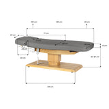 Sillon Relax · grigio / marrone chiaro · disegno delle dimensioni