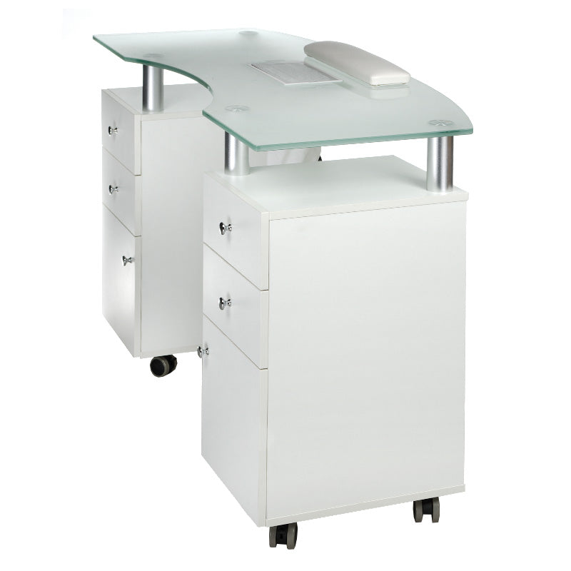 Manicure Table + incliner BD-3453+P WHITE - BVShop