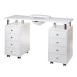 Manicure table + dust extractor BD-3425+P WHITE - BVShop